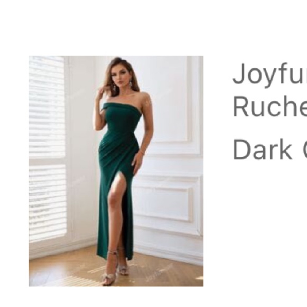 Dark Green One Shoulder Dress